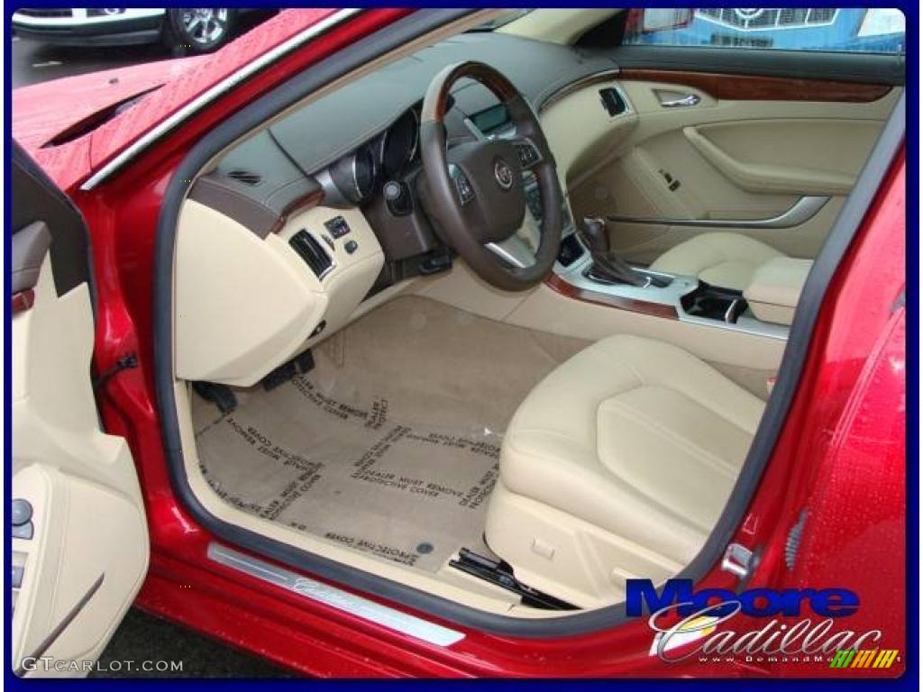 2009 CTS Sedan - Crystal Red / Cashmere/Cocoa photo #17