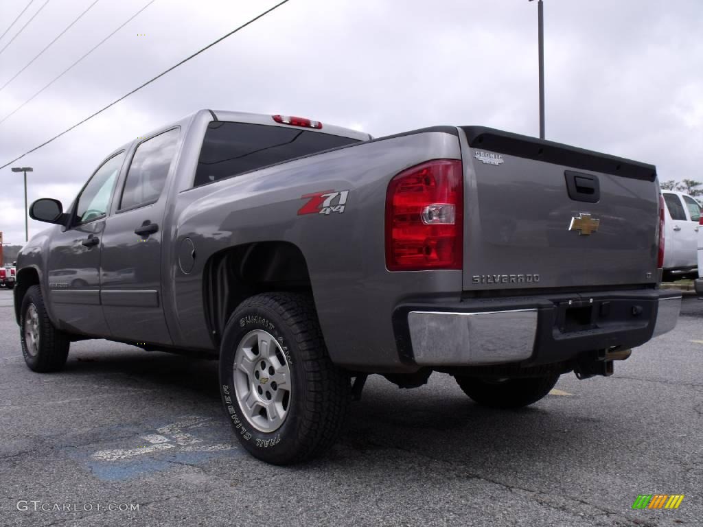 2007 Silverado 1500 LT Crew Cab 4x4 - Graystone Metallic / Light Titanium/Ebony Black photo #6