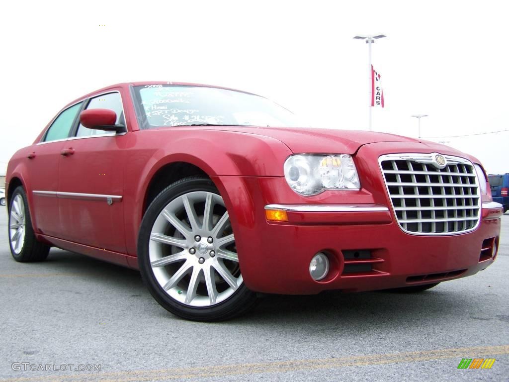 2008 300 C HEMI SRT Design - Inferno Red Crystal Pearl / Dark Slate Gray photo #1