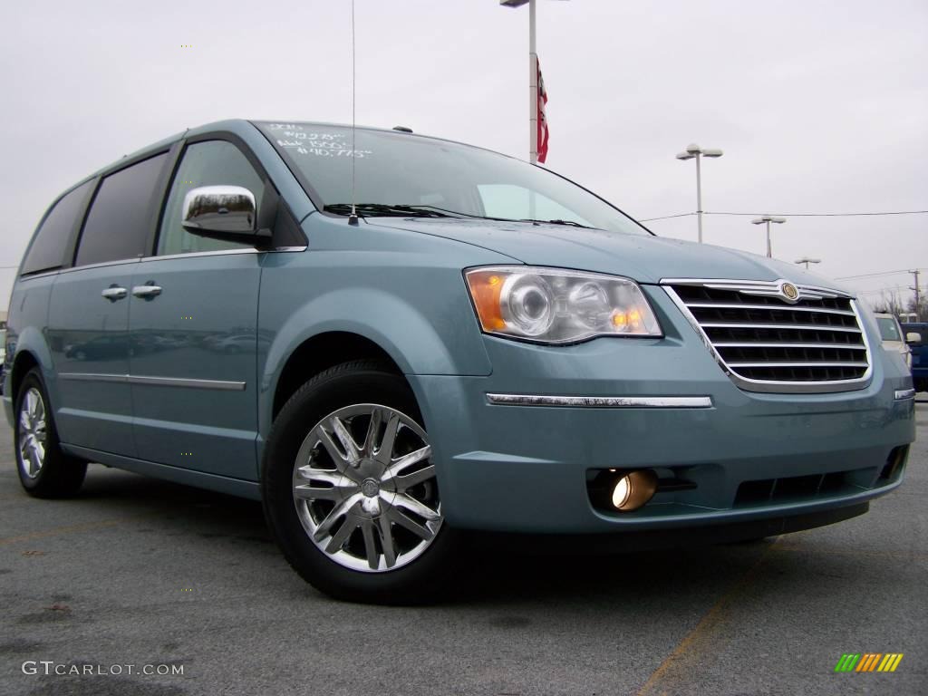 2010 Town & Country Limited - Clearwater Blue Pearl / Medium Pebble Beige/Cream photo #1