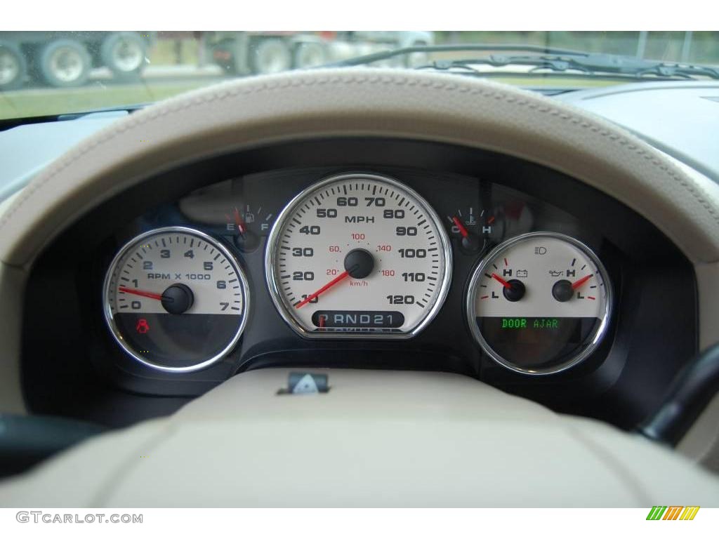 2004 F150 Lariat SuperCab - Medium Wedgewood Blue Metallic / Tan photo #13