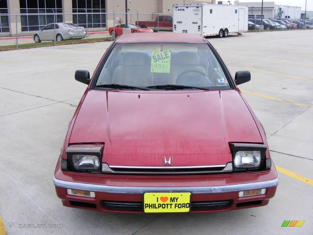 1989 Accord LXi Coupe - Chateau Red Metallic / Tan photo #8
