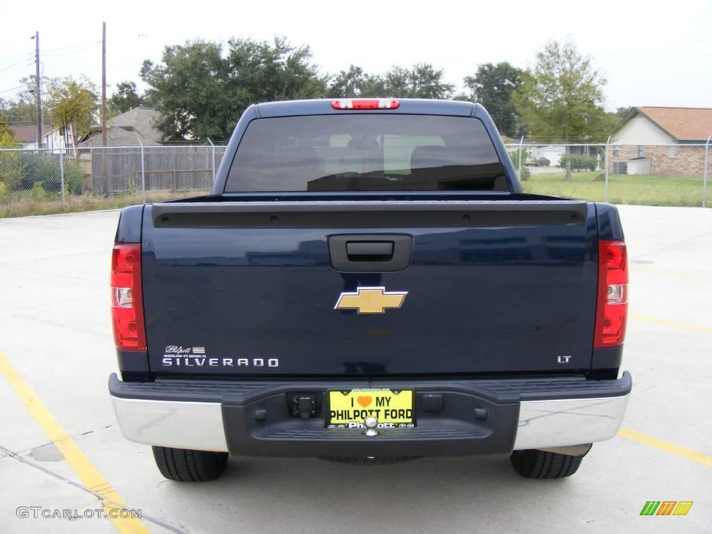 2008 Silverado 1500 LT Crew Cab - Dark Blue Metallic / Light Titanium/Ebony Accents photo #4