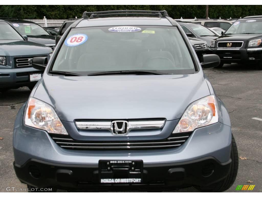 2008 CR-V EX 4WD - Glacier Blue Metallic / Gray photo #2