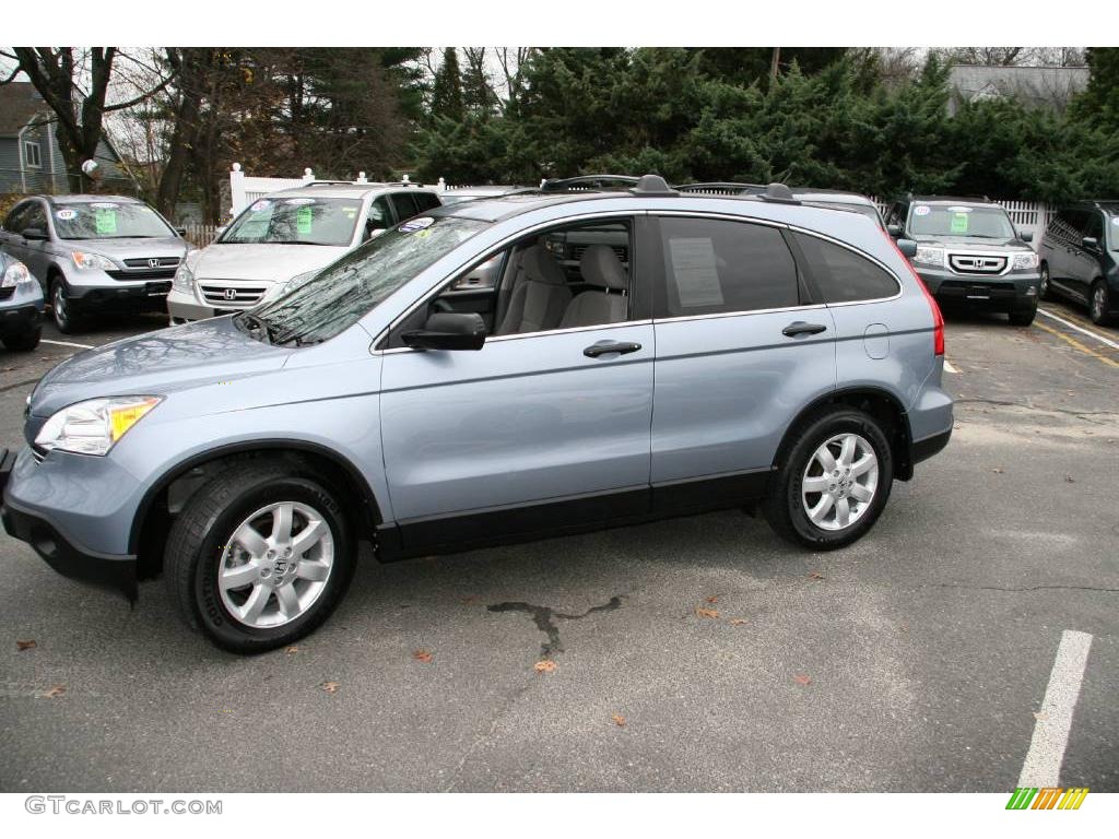 2008 CR-V EX 4WD - Glacier Blue Metallic / Gray photo #9