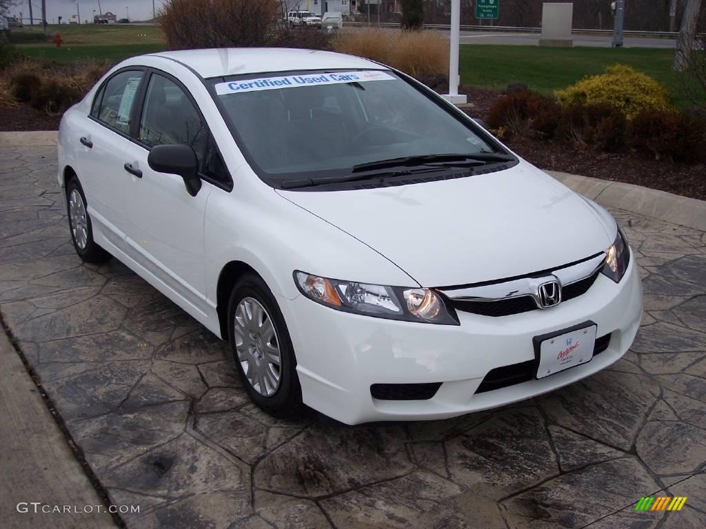 2009 Civic DX-VP Sedan - Taffeta White / Gray photo #1