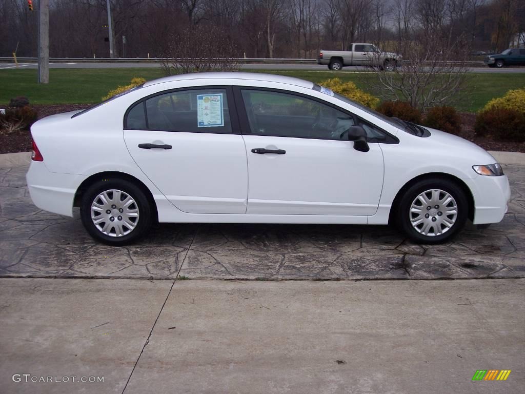 2009 Civic DX-VP Sedan - Taffeta White / Gray photo #3