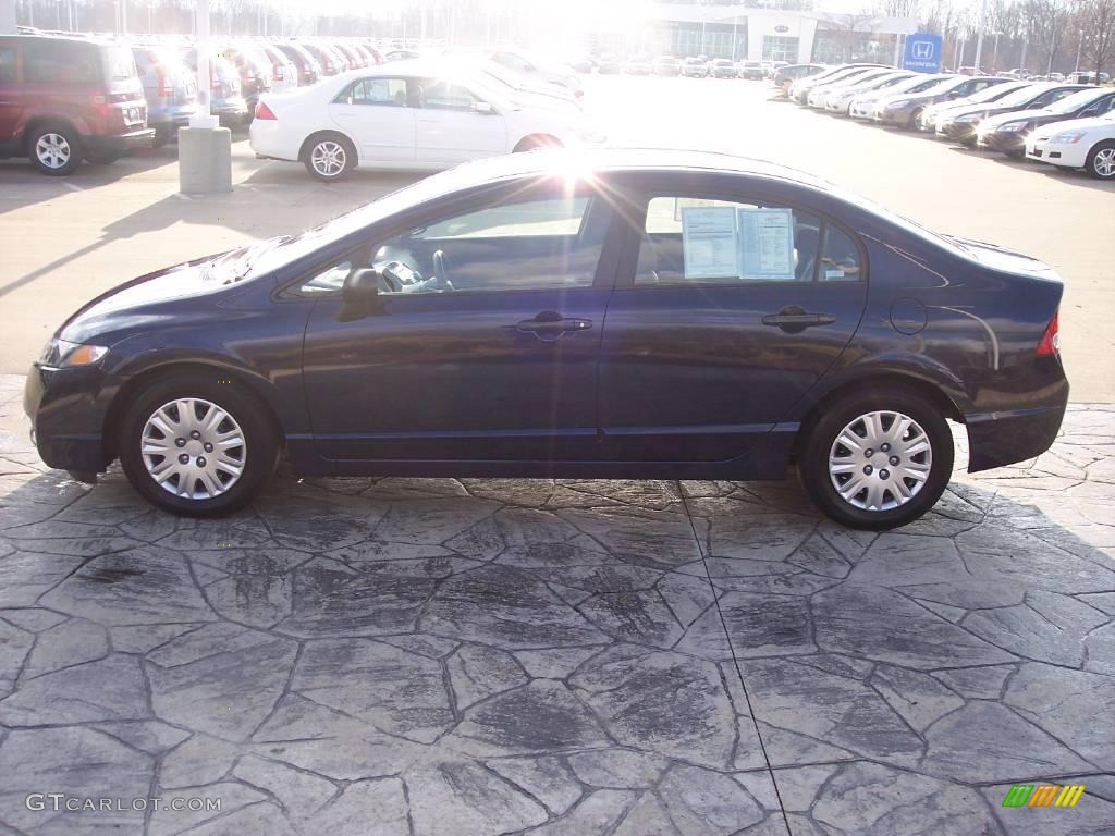 2009 Civic DX-VP Sedan - Royal Blue Pearl / Gray photo #4