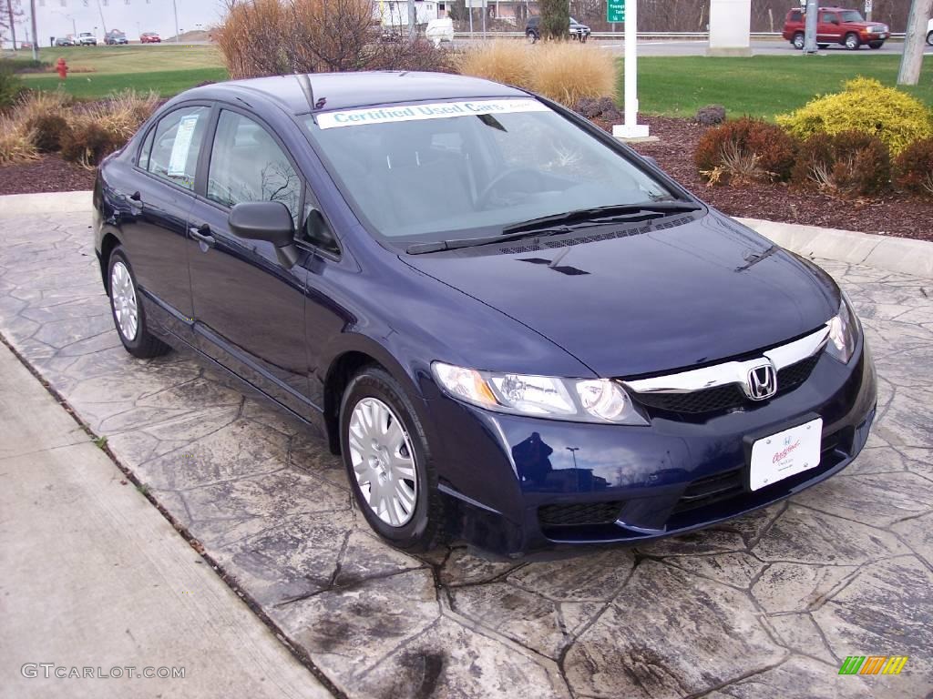 2009 Civic DX-VP Sedan - Royal Blue Pearl / Gray photo #1