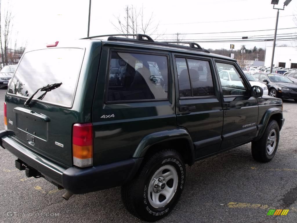 2000 Cherokee Sport 4x4 - Forest Green Pearl / Agate Black photo #7