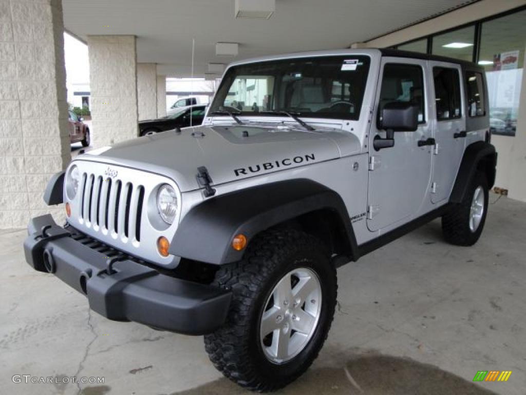 2008 Wrangler Unlimited Rubicon 4x4 - Bright Silver Metallic / Dark Slate Gray/Med Slate Gray photo #1