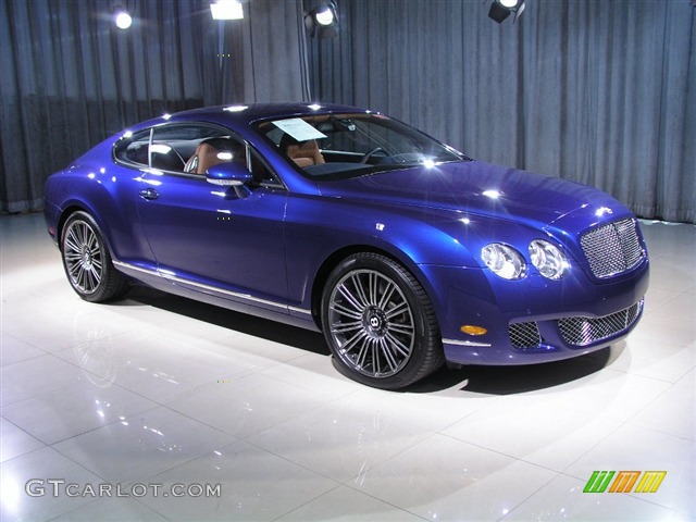 2008 Continental GT Speed - Moroccan Blue / Newmarket Tan photo #3