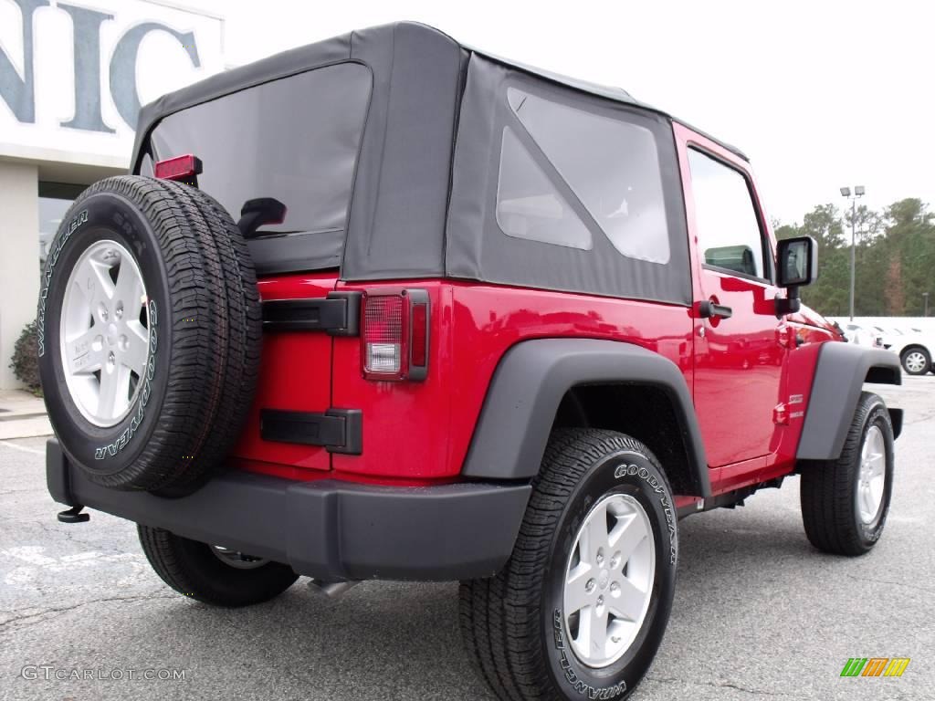 2010 Wrangler Sport 4x4 - Flame Red / Dark Slate Gray/Medium Slate Gray photo #8