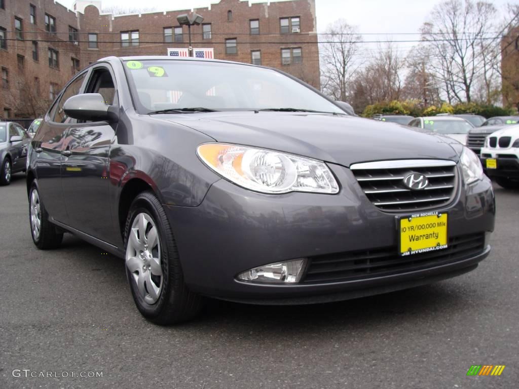 2009 Elantra GLS Sedan - Carbon Gray / Gray photo #1