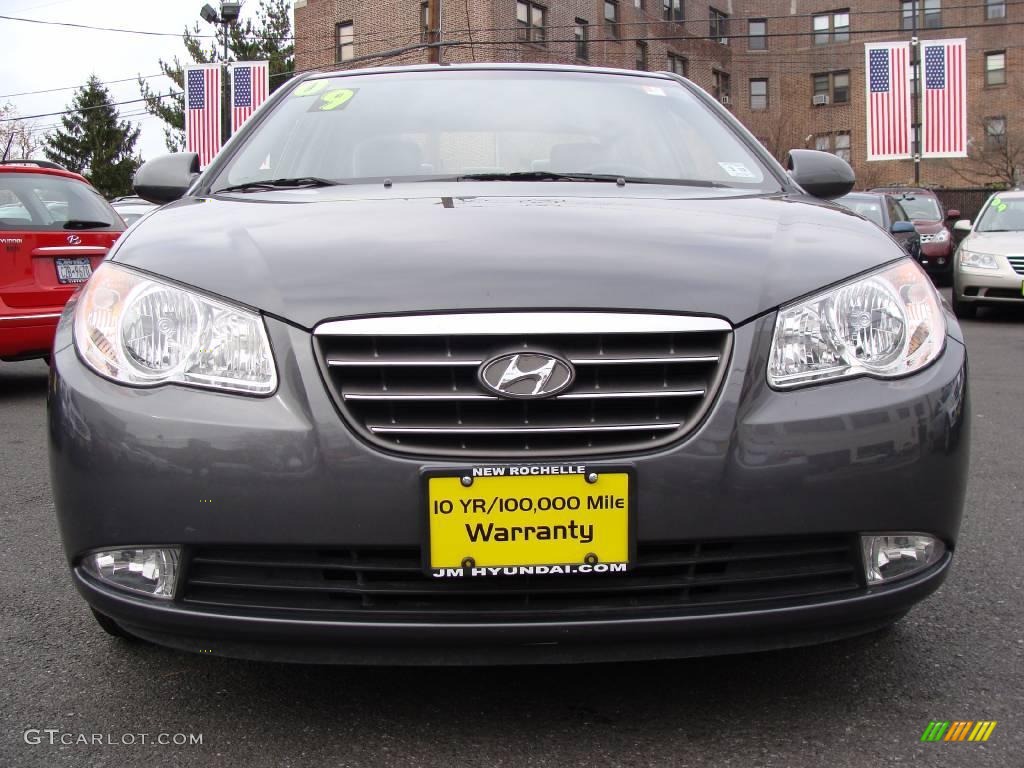2009 Elantra GLS Sedan - Carbon Gray / Gray photo #2
