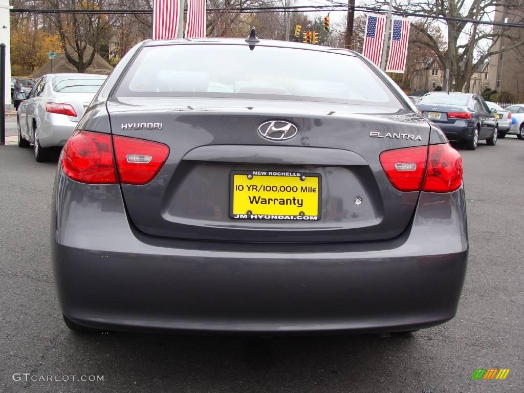 2009 Elantra GLS Sedan - Carbon Gray / Gray photo #6
