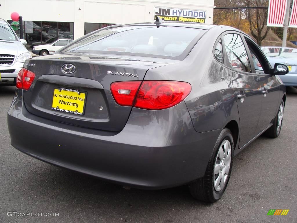2009 Elantra GLS Sedan - Carbon Gray / Gray photo #7