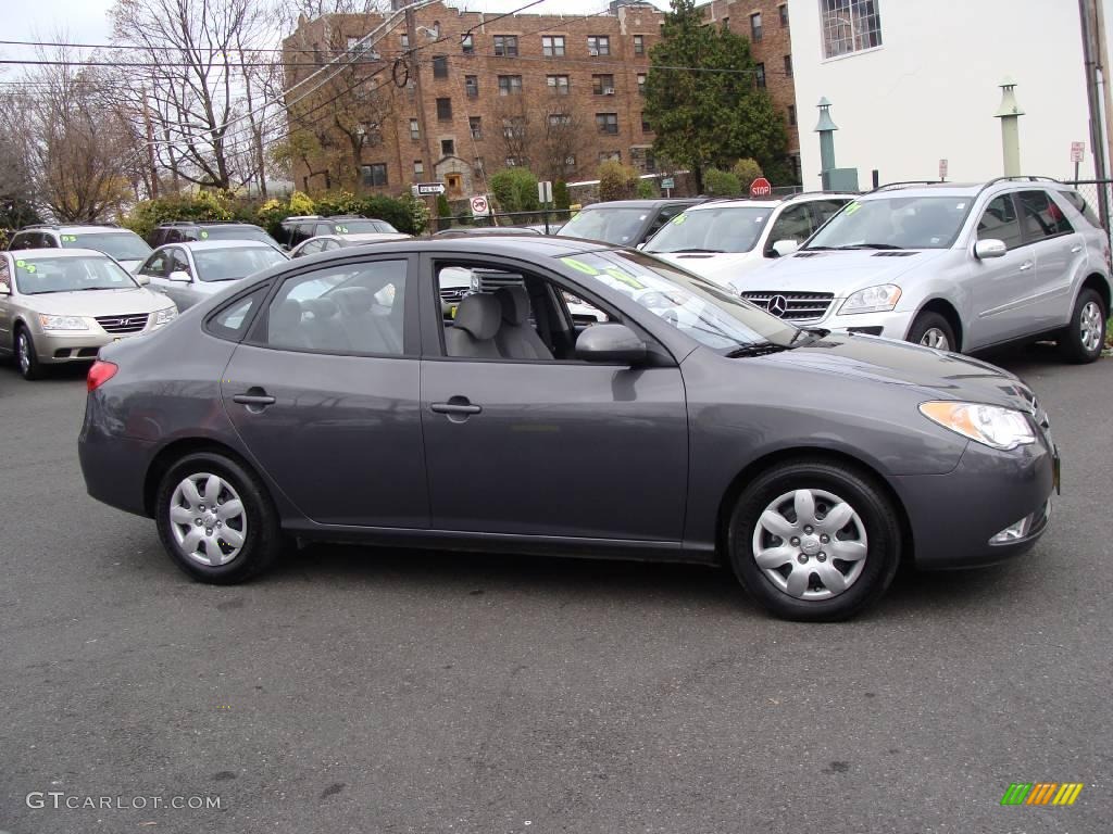 2009 Elantra GLS Sedan - Carbon Gray / Gray photo #8