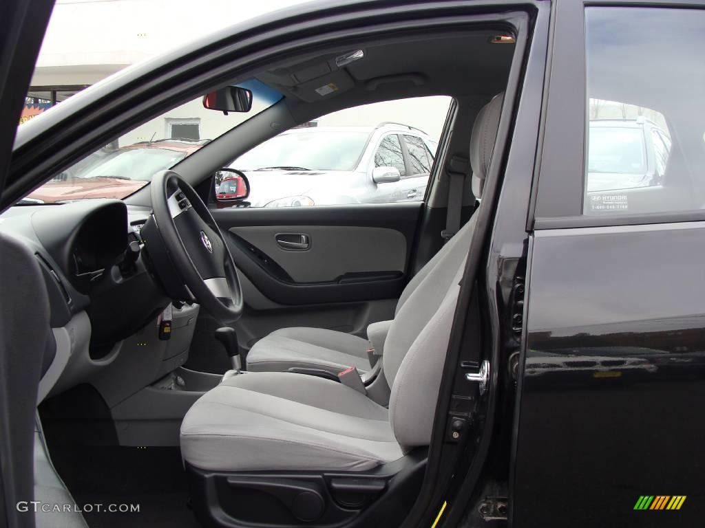 2009 Elantra GLS Sedan - Black Pearl / Gray photo #13