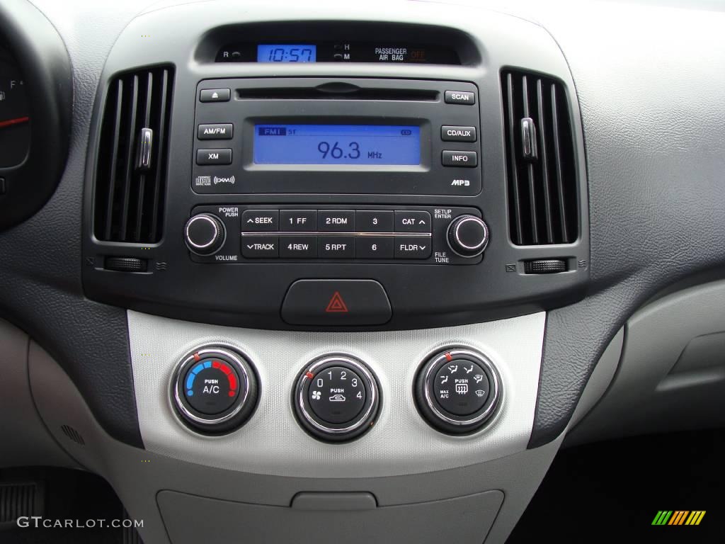 2009 Elantra GLS Sedan - Black Pearl / Gray photo #21