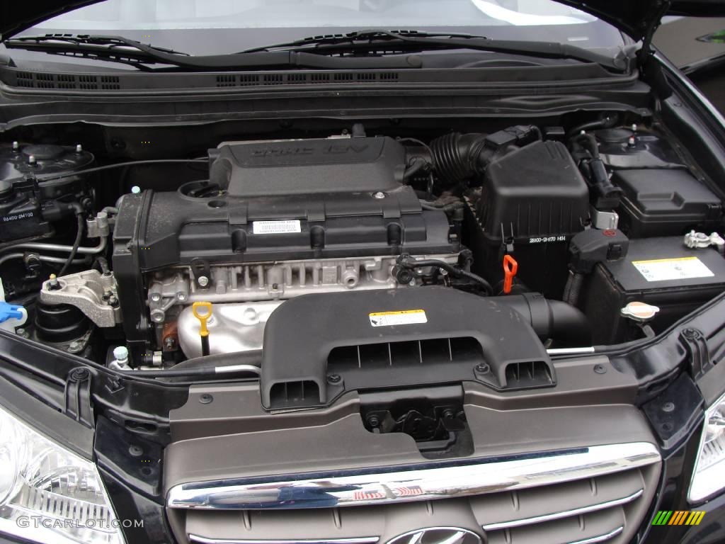 2009 Elantra GLS Sedan - Black Pearl / Gray photo #26