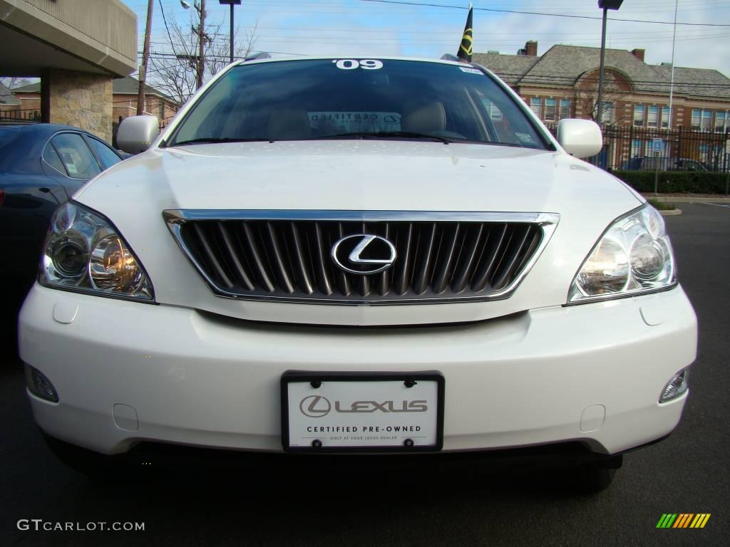 2009 RX 350 AWD - Crystal White Mica / Parchment photo #2