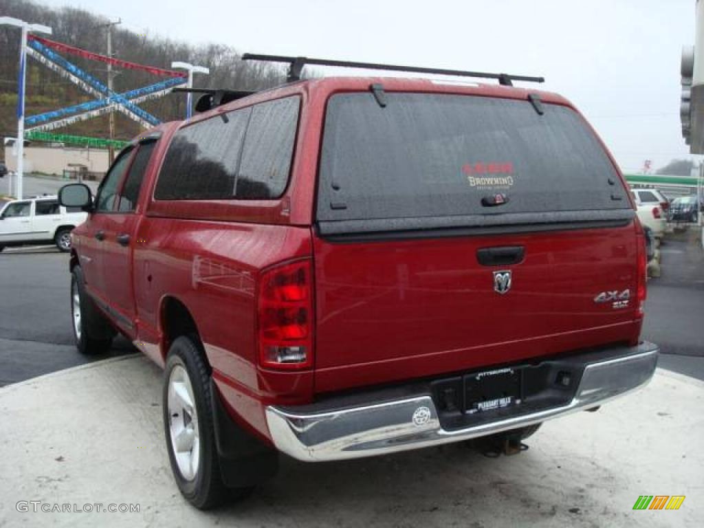 2006 Ram 1500 SLT Quad Cab 4x4 - Inferno Red Crystal Pearl / Medium Slate Gray photo #2