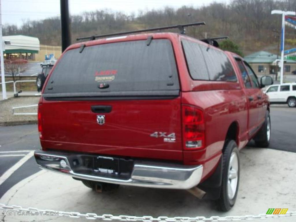 2006 Ram 1500 SLT Quad Cab 4x4 - Inferno Red Crystal Pearl / Medium Slate Gray photo #4