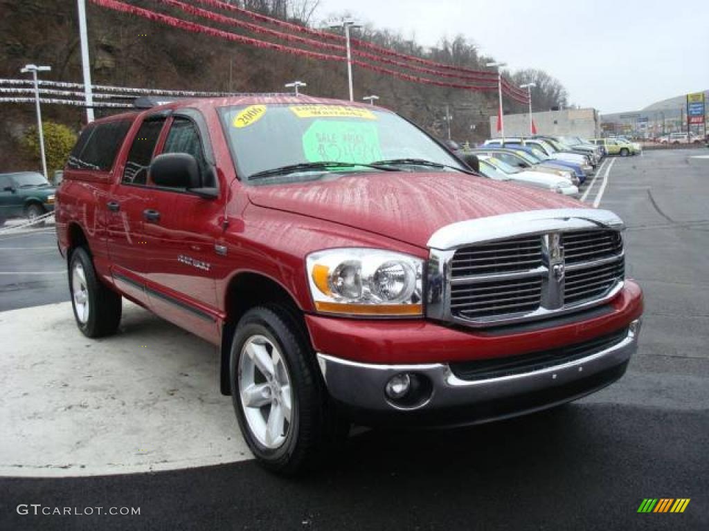 2006 Ram 1500 SLT Quad Cab 4x4 - Inferno Red Crystal Pearl / Medium Slate Gray photo #6