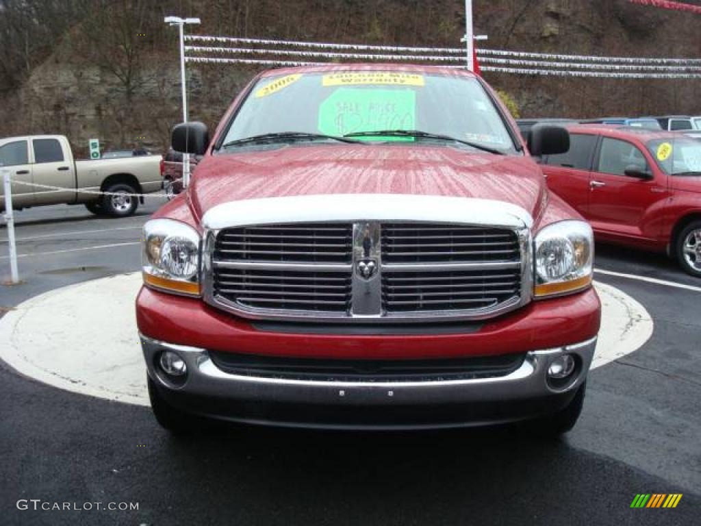 2006 Ram 1500 SLT Quad Cab 4x4 - Inferno Red Crystal Pearl / Medium Slate Gray photo #7