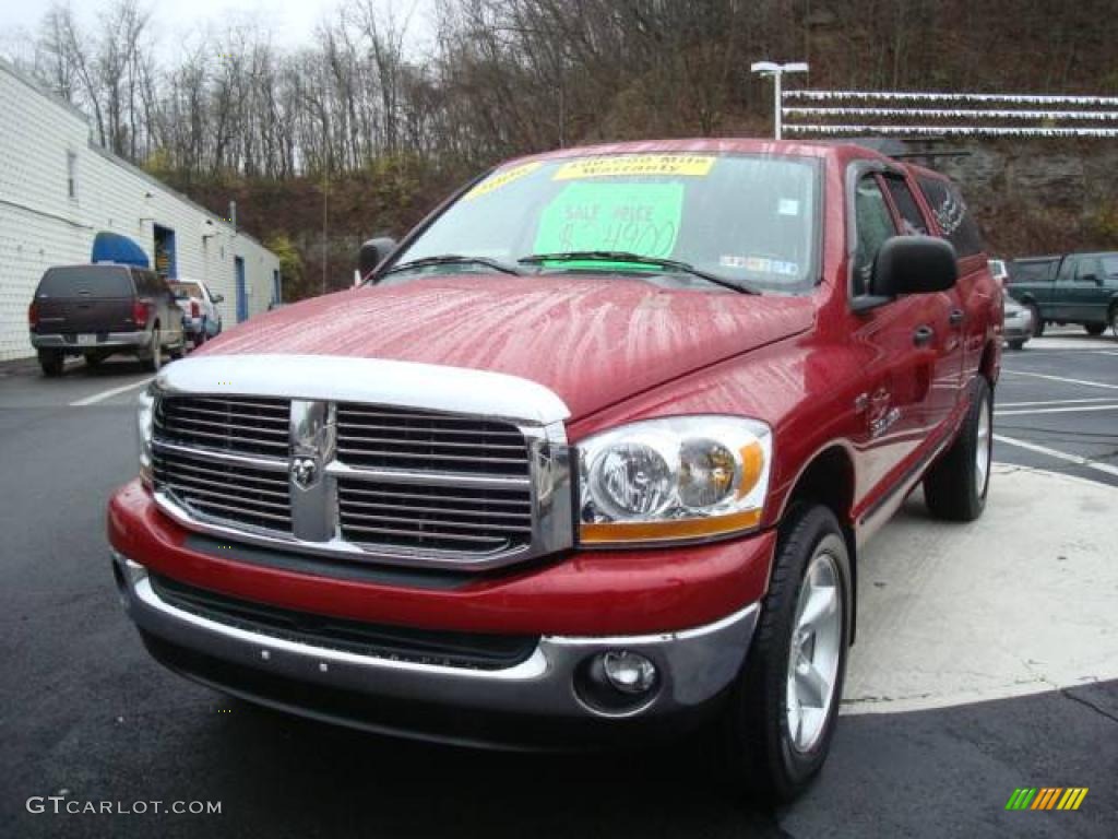 2006 Ram 1500 SLT Quad Cab 4x4 - Inferno Red Crystal Pearl / Medium Slate Gray photo #8