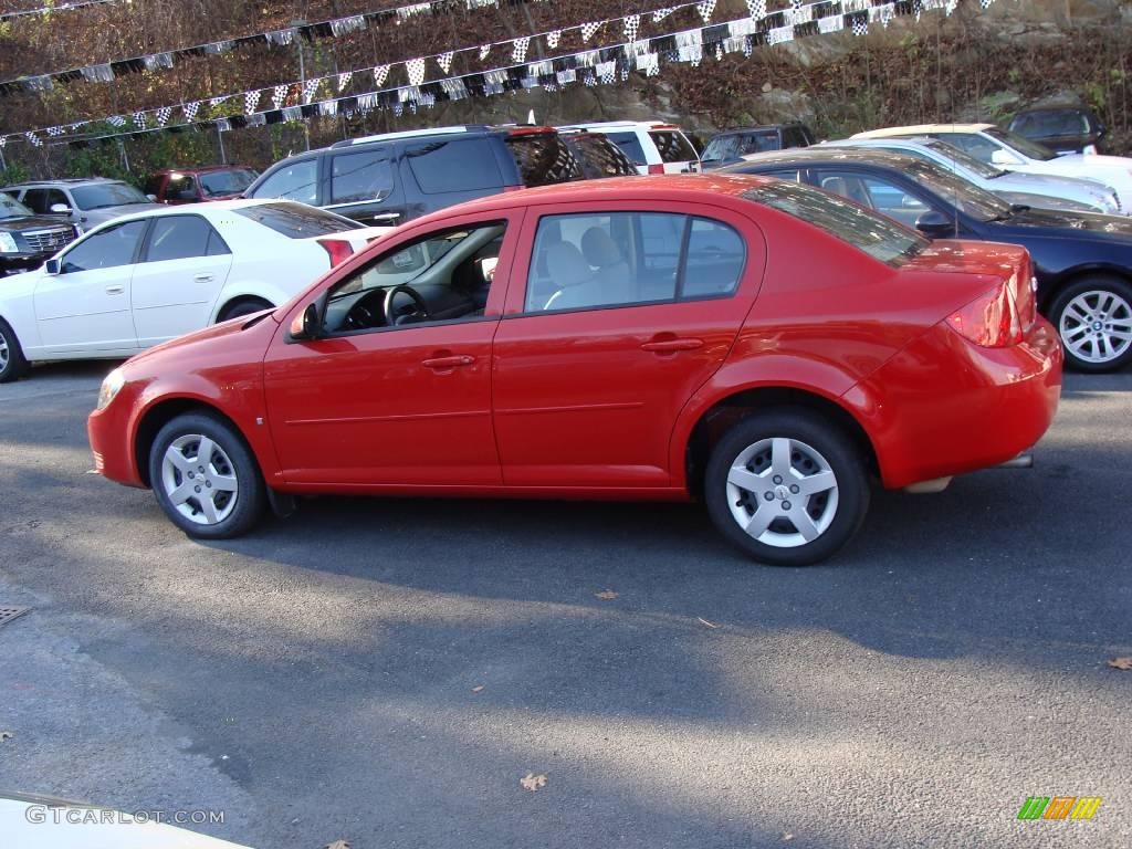 2008 Cobalt LT Sedan - Victory Red / Gray photo #8
