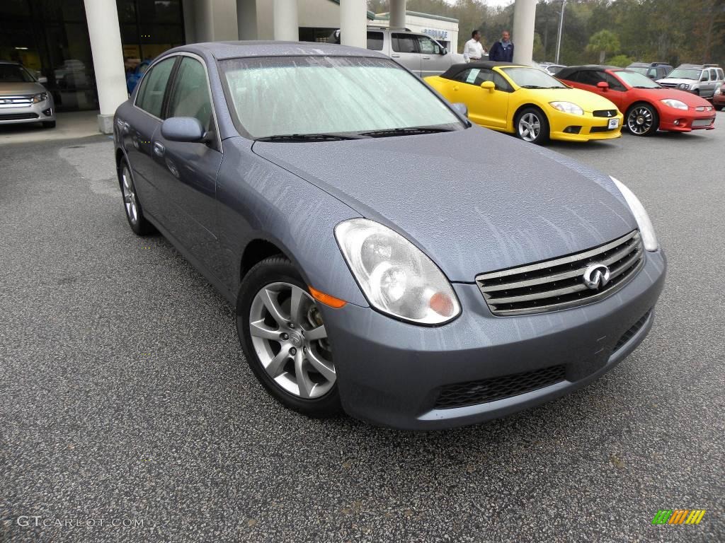 2006 G 35 Sedan - Lakeshore Slate Blue Metallic / Stone photo #1