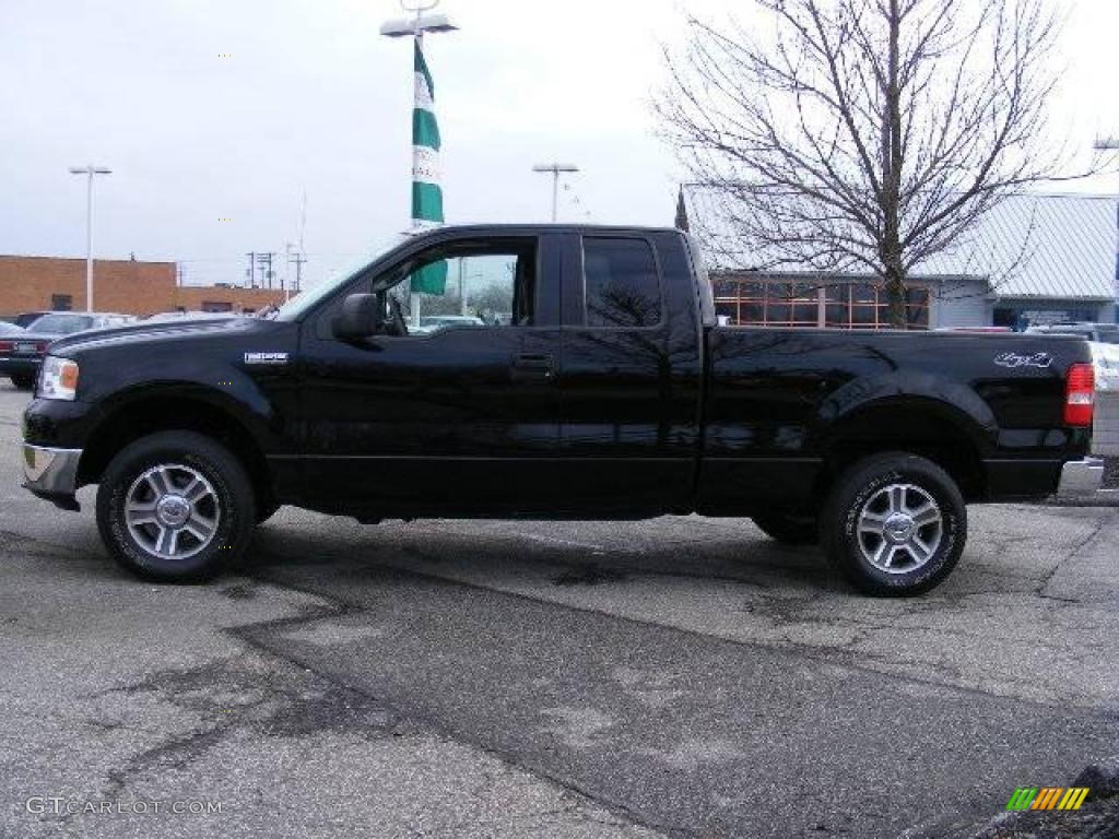 2006 F150 XLT SuperCab 4x4 - Black / Medium/Dark Flint photo #2