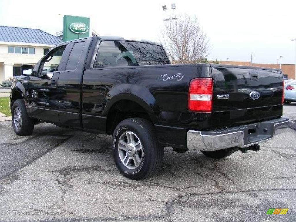 2006 F150 XLT SuperCab 4x4 - Black / Medium/Dark Flint photo #3