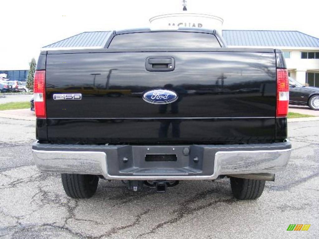 2006 F150 XLT SuperCab 4x4 - Black / Medium/Dark Flint photo #4