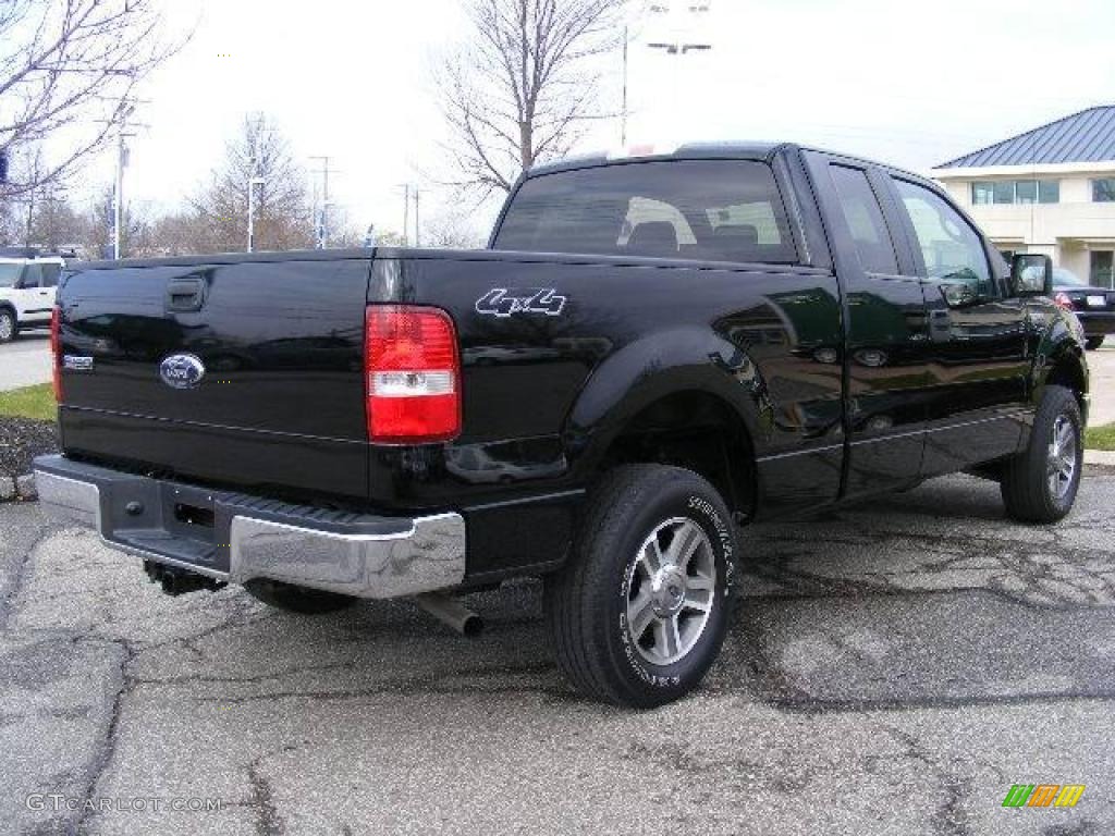 2006 F150 XLT SuperCab 4x4 - Black / Medium/Dark Flint photo #5