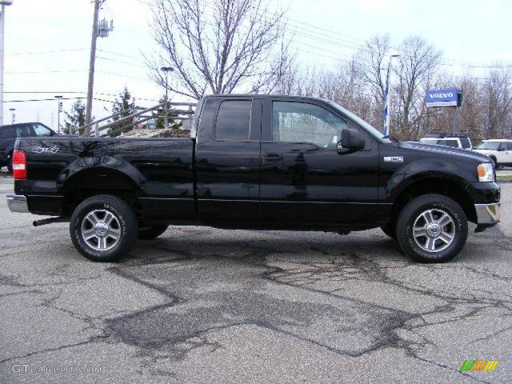 2006 F150 XLT SuperCab 4x4 - Black / Medium/Dark Flint photo #6
