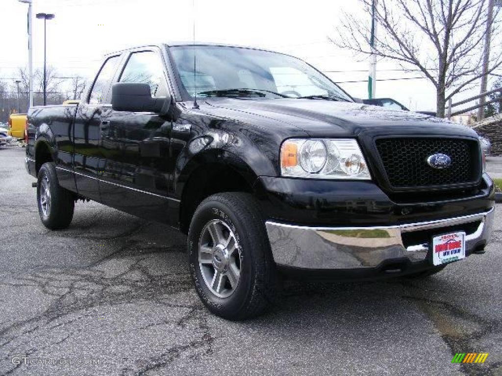 2006 F150 XLT SuperCab 4x4 - Black / Medium/Dark Flint photo #7