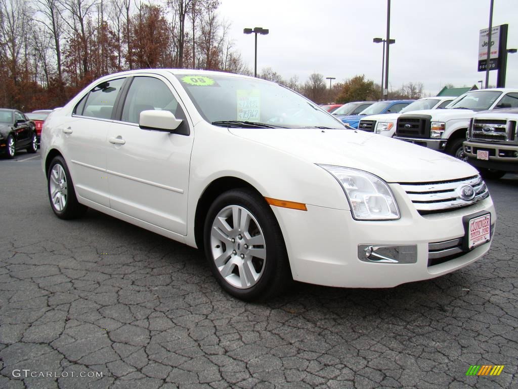 2008 Fusion SEL V6 - White Suede / Camel photo #1