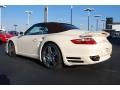 2009 Cream White Porsche 911 Turbo Cabriolet  photo #7