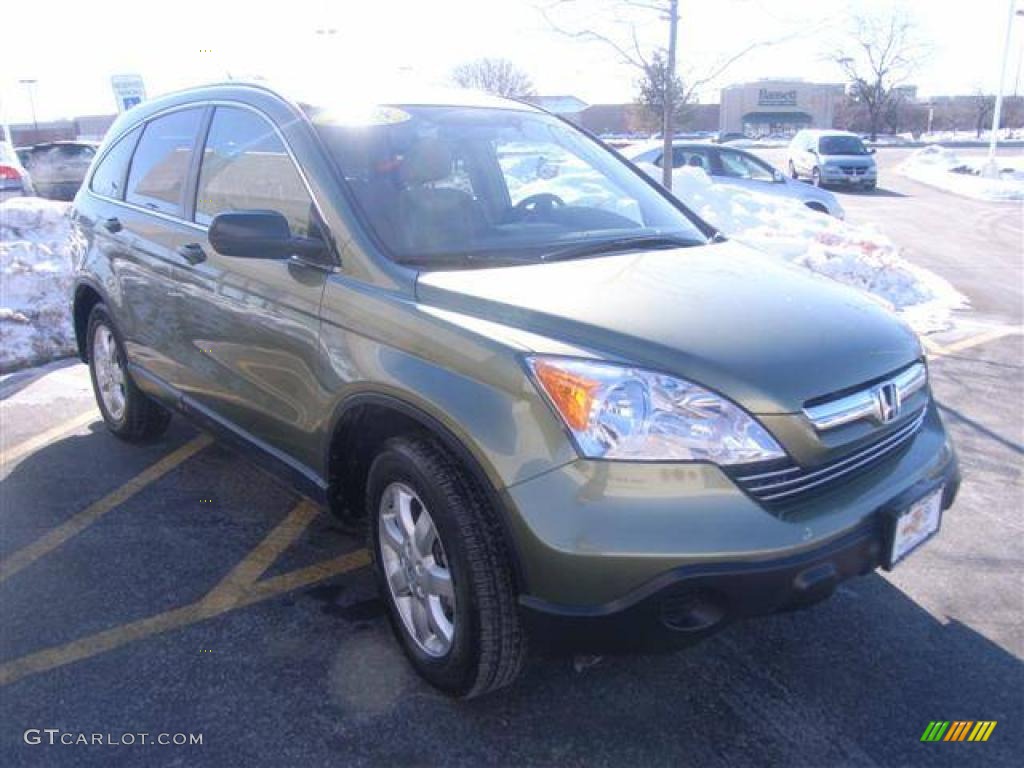 2008 CR-V EX 4WD - Green Tea Metallic / Ivory photo #7