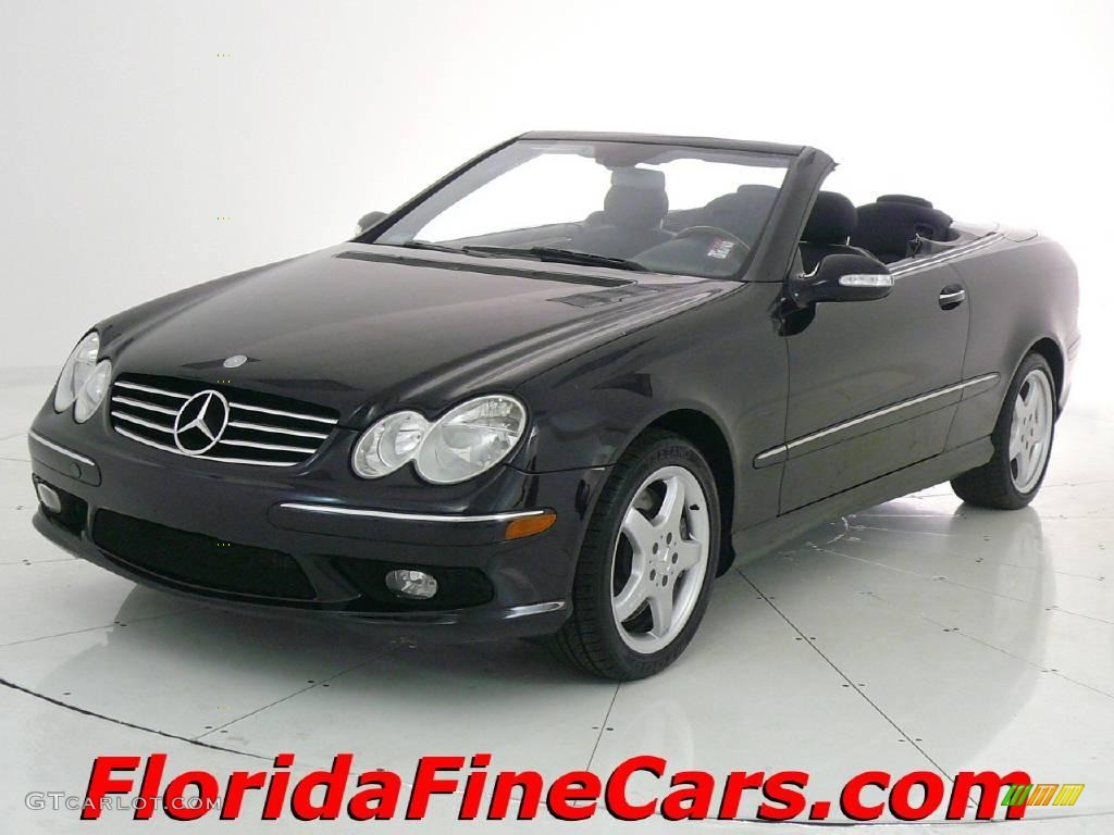 2004 CLK 500 Cabriolet - Black / Charcoal photo #1