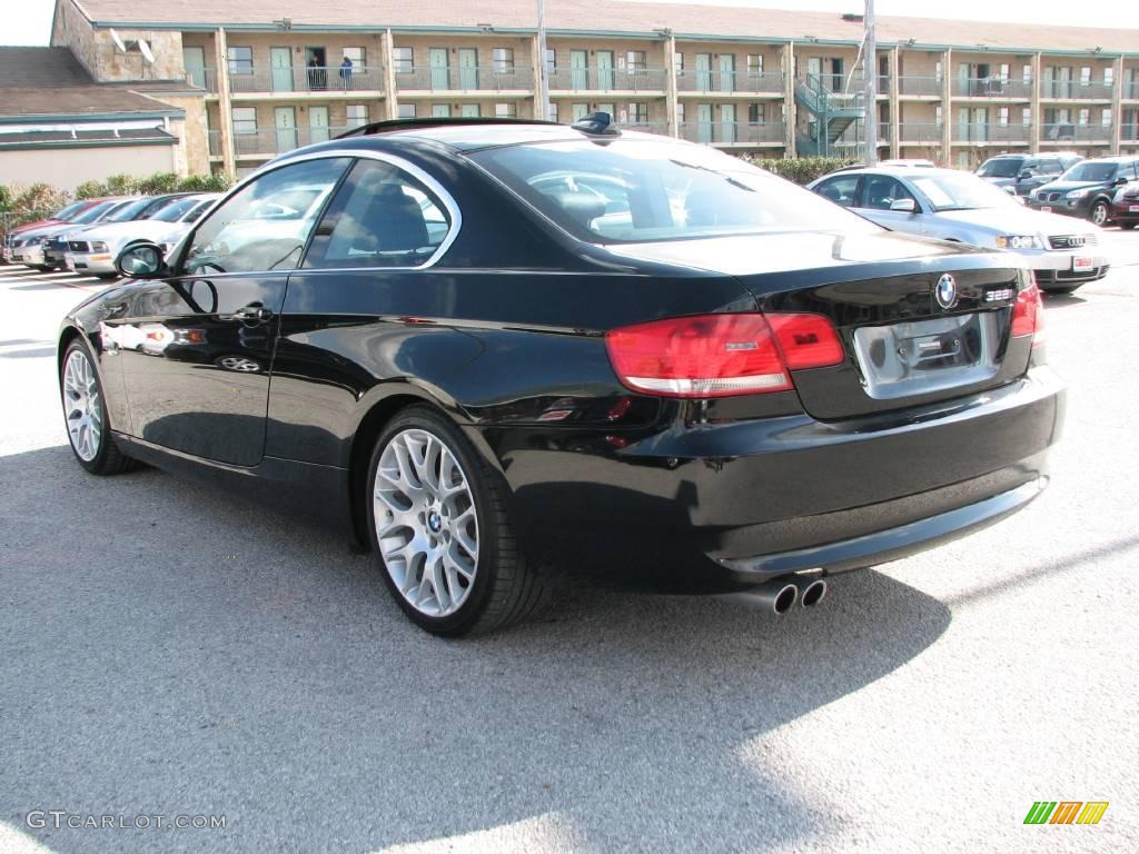 2008 3 Series 328i Coupe - Black Sapphire Metallic / Black photo #8