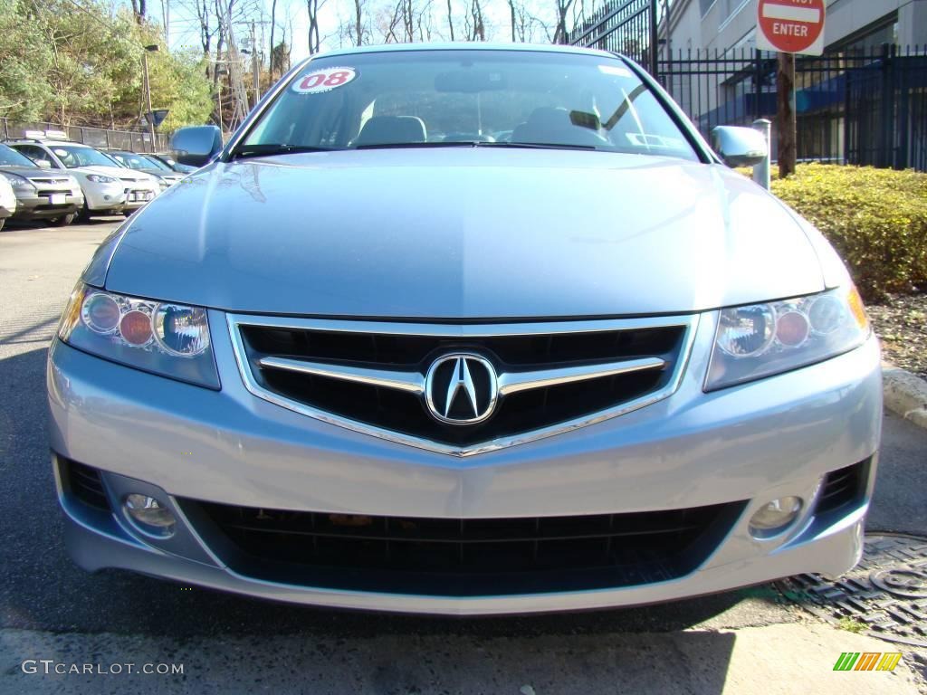 2008 TSX Sedan - Glacier Blue Metallic / Quartz Gray photo #2