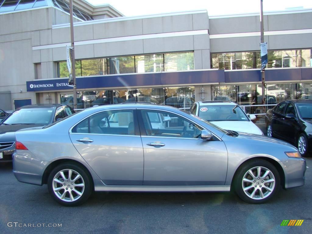 2008 TSX Sedan - Glacier Blue Metallic / Quartz Gray photo #5