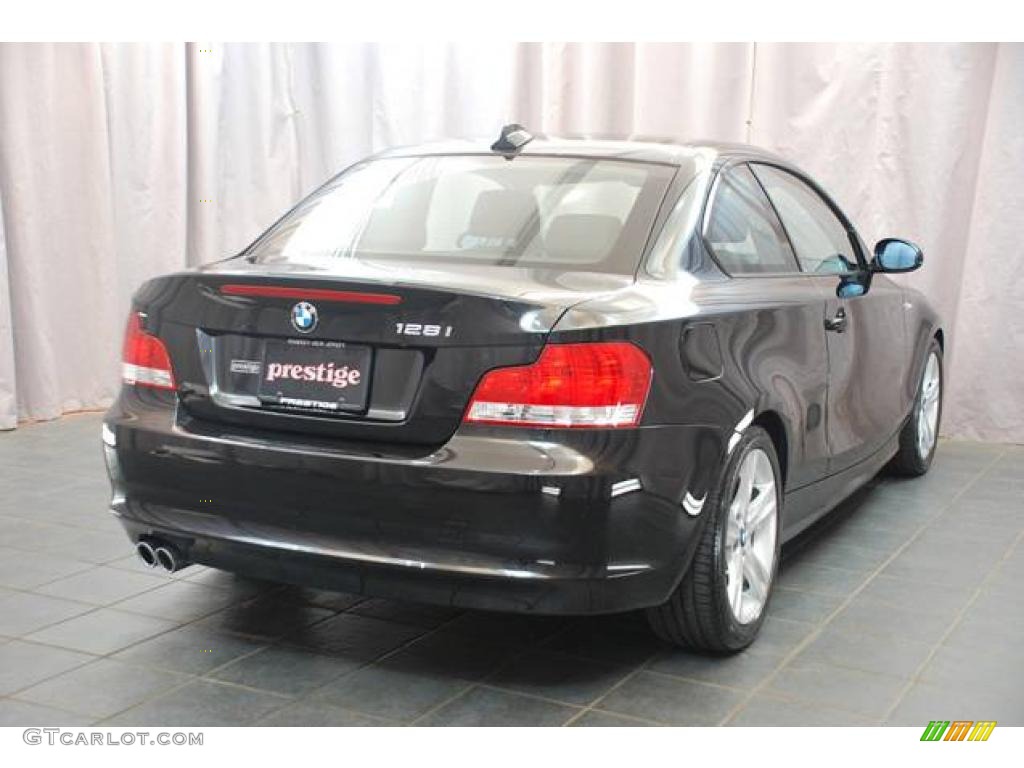 2009 1 Series 128i Coupe - Jet Black / Black photo #2