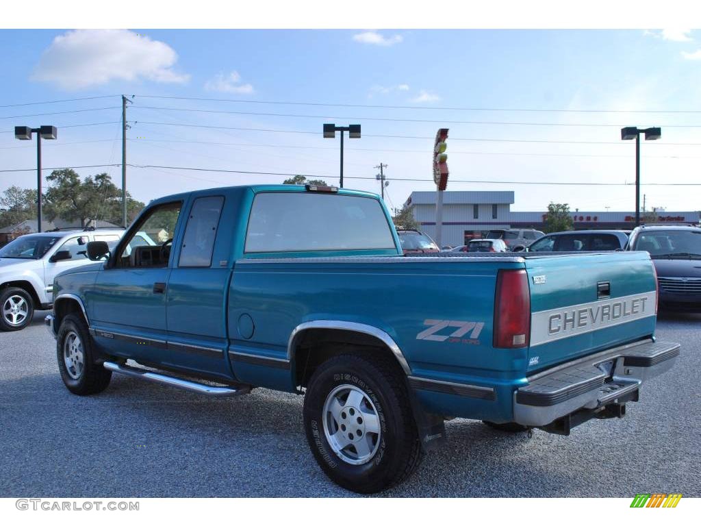 1994 C/K K1500 Z71 Extended Cab 4x4 - Light Quasar Blue Metallic / Beige photo #3