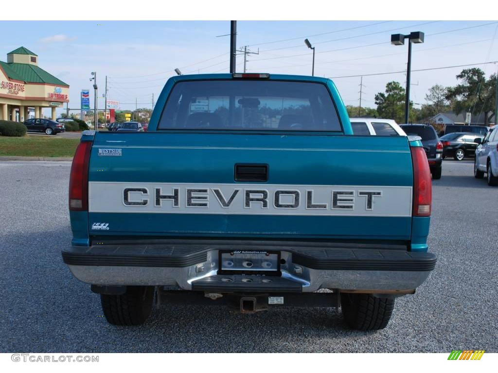 1994 C/K K1500 Z71 Extended Cab 4x4 - Light Quasar Blue Metallic / Beige photo #4