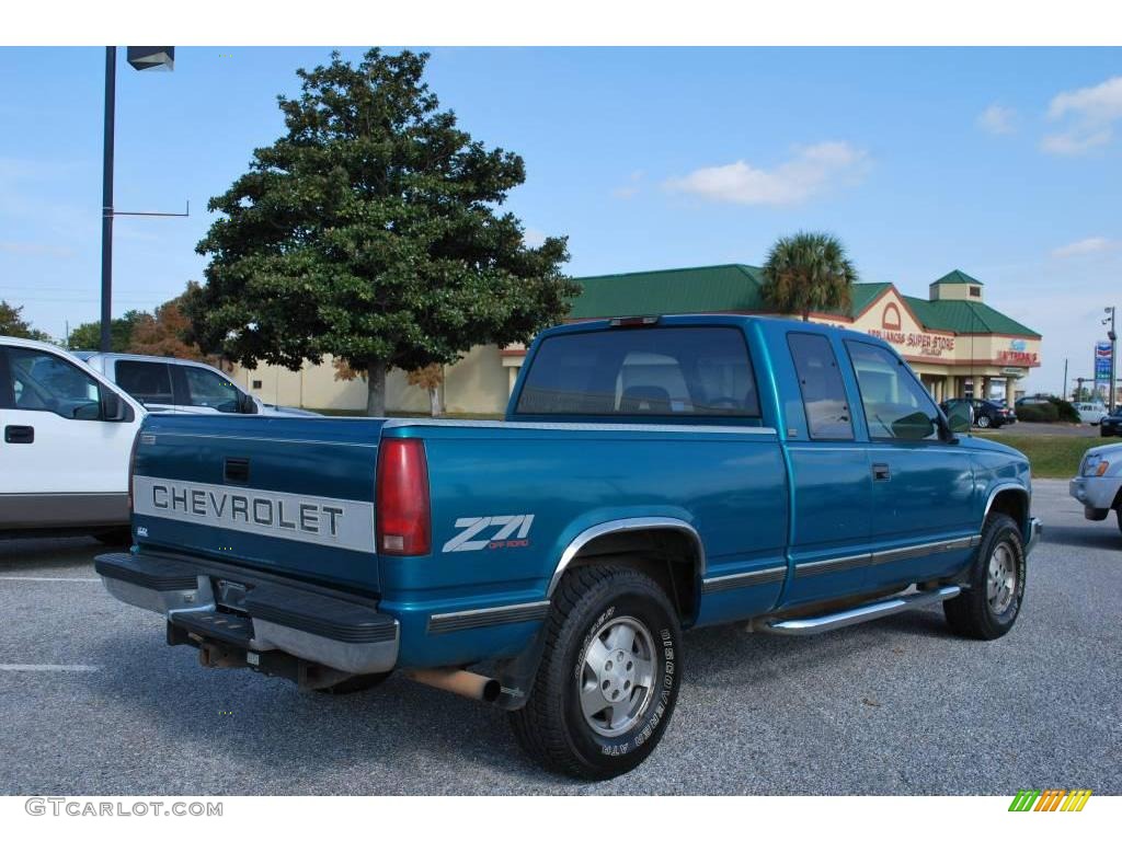 1994 C/K K1500 Z71 Extended Cab 4x4 - Light Quasar Blue Metallic / Beige photo #5